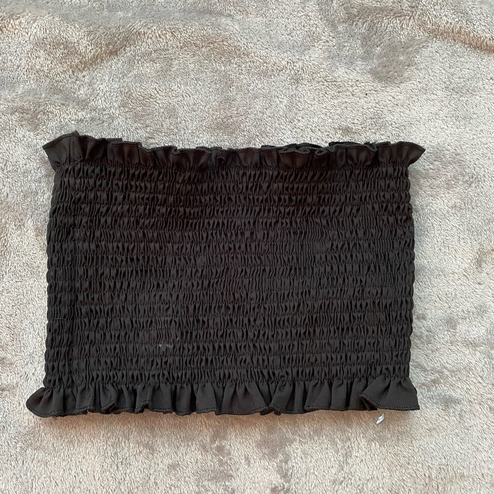 Zaful Black Strapless Crop Top